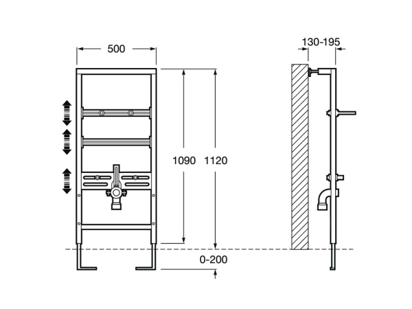 Система инсталляции для раковины Roca Duplo 890093000