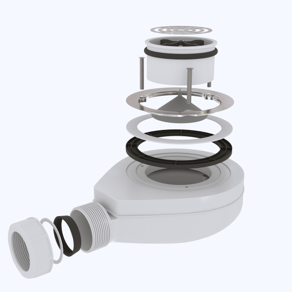 Сифон для поддона 90 мм RGW Волна S-010-1 502411161-02 графит 