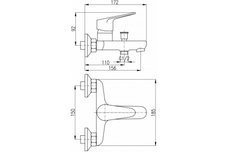 Смеситель для ванны Rav Slezak Victoria VI254.5