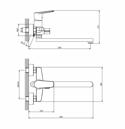 Смеситель для раковины хром RUSH Bali BA3835-11