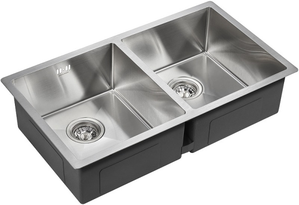 Кухонная мойка Paulmark  Twin PM237844-BS брашированная нерж.сталь