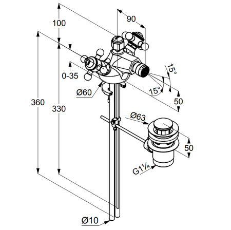 Смеситель для биде Kludi Adlon/1926 512114520