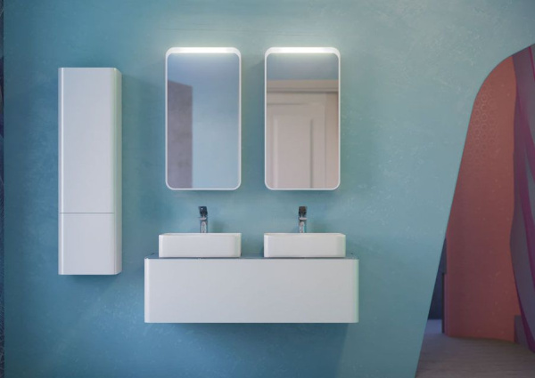 Пенал RAVAL Pure 120 белый подвесной универсальный Pur.04.120/P/W