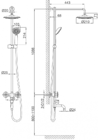 Душевая система D&K Hessen Grimm (DA1384701E09)