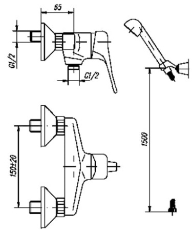Смеситель для душа MOFEM TREND-ART 153-0015-01
