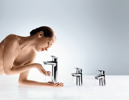 Смеситель для раковины без донного клапана Hansgrohe Logis 71091000 хром