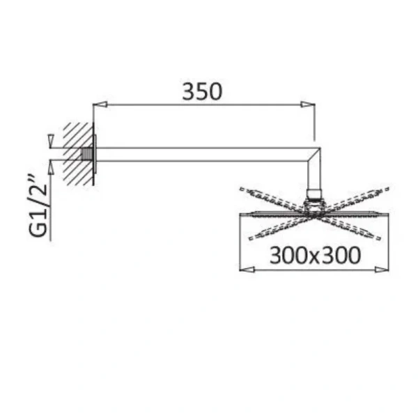Верхний душ Cezares Czr CZR-B-TDD-30-NOP Верхний душ Cezares Czr CZR-B-TDD-30-NOP
