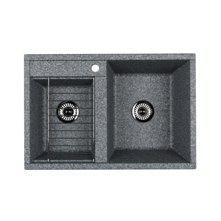 Кухонная мойка Aquaton Делия 78 DBL 1A723132DE230 серый