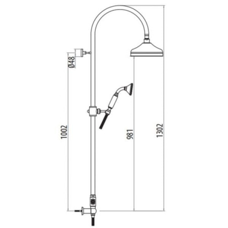 Душевая стойка Gattoni PD 4291/PDV0br