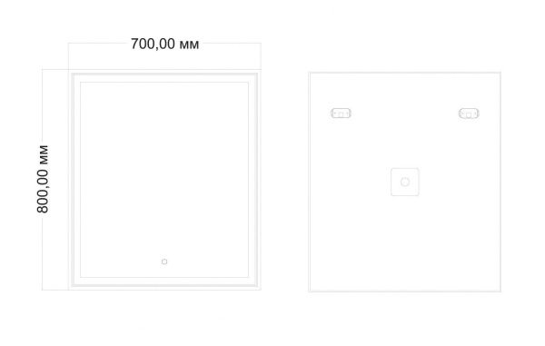 Зеркало с подсветкой Art&Max ZOE AM-Zoe-700-800-DS-F