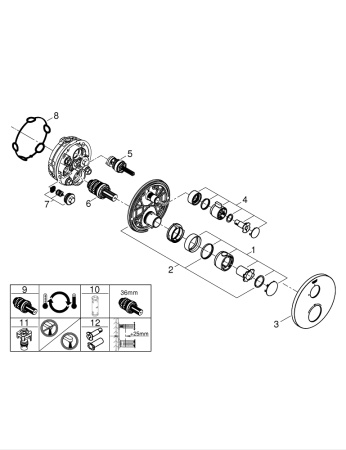 Термостат для душа Grohe Grohtherm 24075 000 (24075000) хром