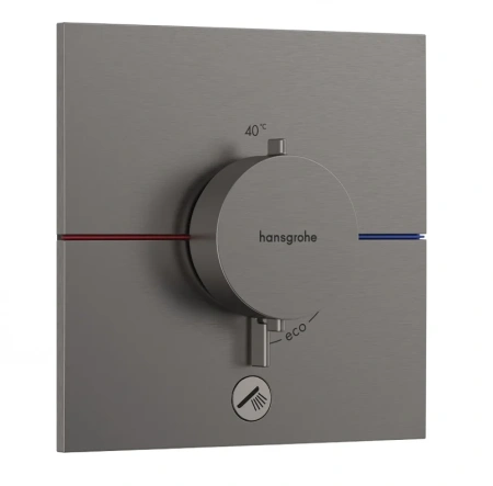 Термостат для душа Hansgrohe ShowerSelect Comfort E 15575340 шлифованный черный хром