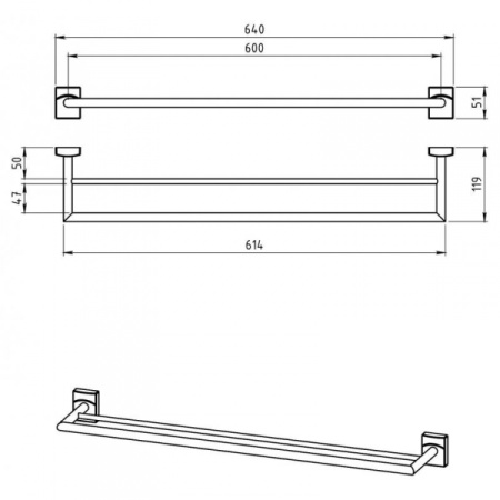 Полотенцедержатель Novaservis Metalia 12 0225.0