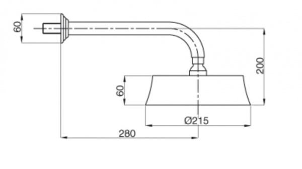Верхний душ Cezares Olimp CZR-TDD2-02