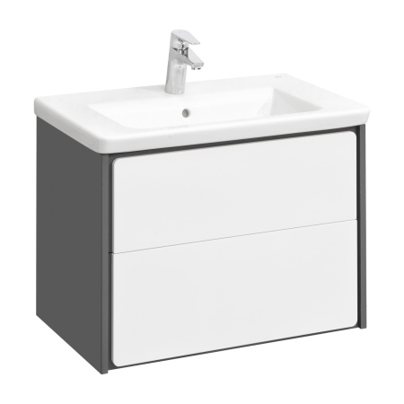 Тумба под раковину Roca Ronda 60 белый глянец/антрацит ZRU9302963