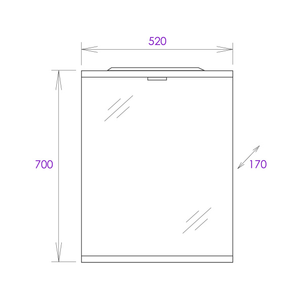 Зеркало с подсветкой Onika Омега 52 205206