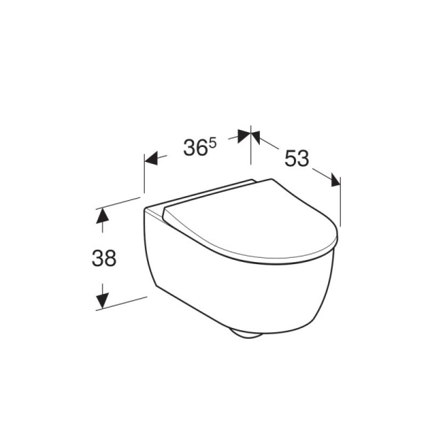Подвесной унитаз безободковый с сиденьем микролифт Geberit iCon 500.784.01.1