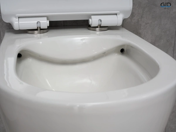 Подвесной унитаз безободковый Gid Tr2122b белый глянец, с микролифтом