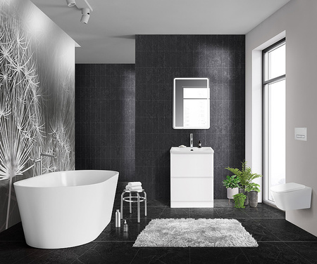 База под раковину BelBagno ALBANO-600-2C-PIA-BL Bianco Lucido