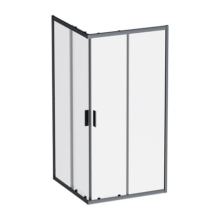 Душевой уголок (100х100) Am.Pm Gem W90G-403-100100-BT черный матовый