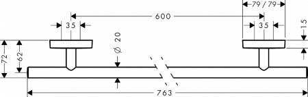 Держатель для полотенец HANSGROHE PuraVida 41506000