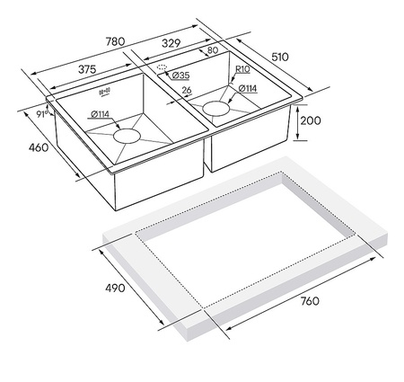 Кухонная мойка Paulmark  Helfer PM237851-BG брашированное золото