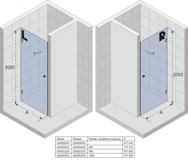 Душевой угол RIHO ARTIC A101 P GA0608202