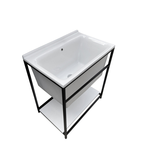 Хозяйственная раковина (75х50) Kerasan Aquadom 029301*0 без отверстия, белый