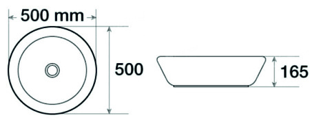 Раковина накладная (50х50) SantiLine SL-1064