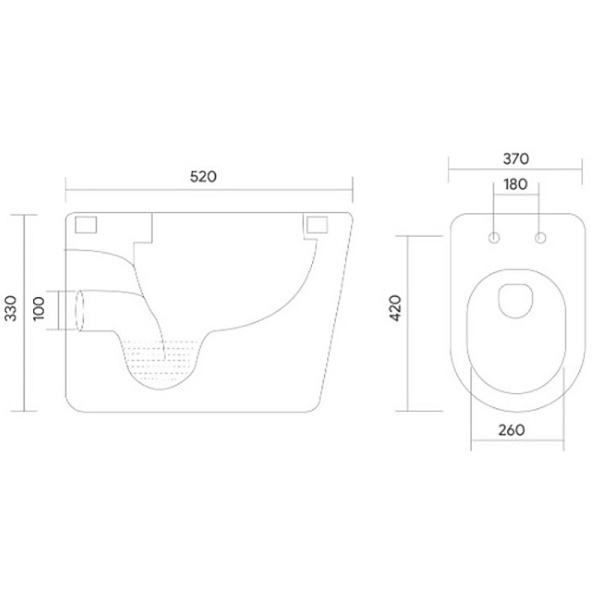 Подвесной безободковый унитаз Aquatek Альфа AQ1910-00 микролифт