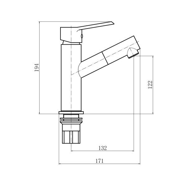 Смеситель для раковины PLSTART с выдвижным изливом (PL4009-7) Смеситель для раковины PLSTART с выдвижным изливом (PL4009-7)