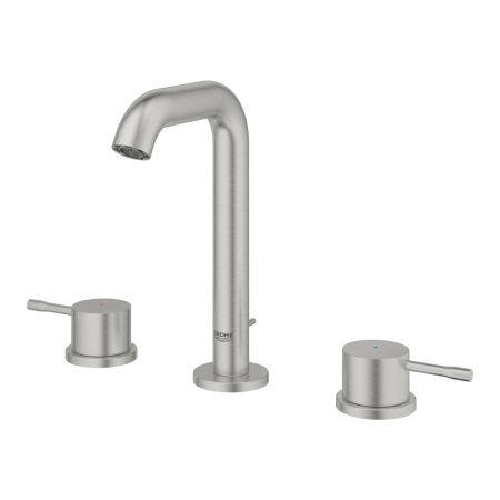 Смеситель для раковины на три отверстия Grohe Essence New 20296 DC1 (20296DC1) суперсталь