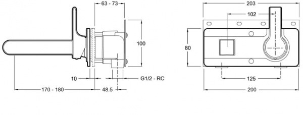 Смеситель для раковины Jacob Delafon Singulier E10863-CP