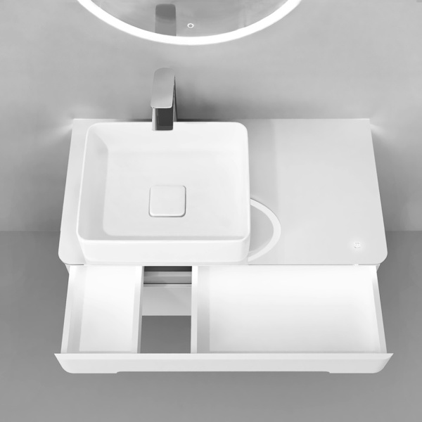 Тумба под раковину Jorno Shine 90  Shi.01.90/P/W