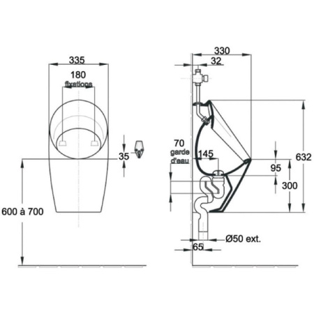 Писсуар Jacob Delafon Patio E1545-00