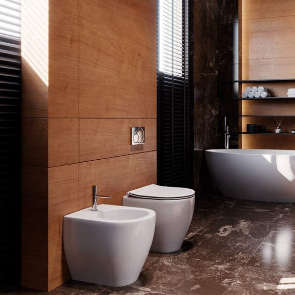 Биде напольное Kerasan Flo 312701 белый