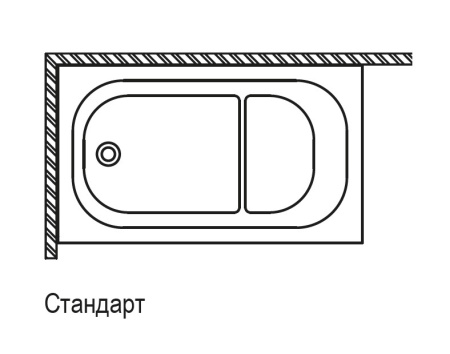 Акриловая ванна RIHO Petit (120x70) B149001005 без гидромассажа
