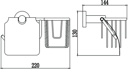 Держатель для туалетной бумаги и освежителя Savol 87 S-L08751