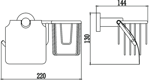 Держатель для туалетной бумаги и освежителя Savol 87 S-L08751