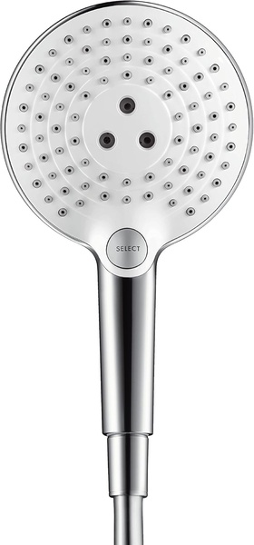 Душевой гарнитур с мыльницей Hansgrohe Raindance Select S 120 3jet 26630400 белый/хром