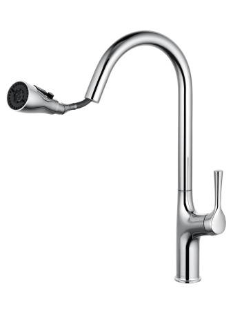 Смеситель для кухни с выдвижным изливом WONZON & WOGHAND, хром WW-AE54123-CR