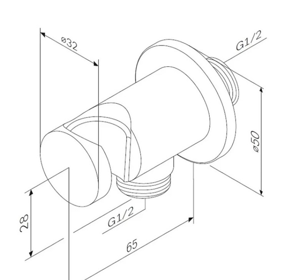 Подключение для душевого шланга с держателем AM.PM F0602122