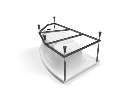 Ваннаакриловая асимметричная Cersanit JOANNA 140х90 правая 63335