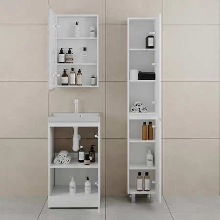 Тумба без раковины 50 см  Style Line Моно СС-00002488 белый глянец