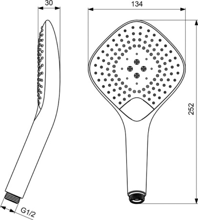 Ручной душ Ideal Standard Idealrain Evo Jet Diamond XL3 B1760AA