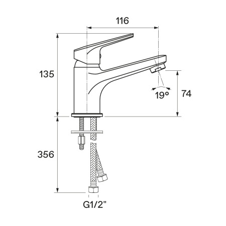 Смеситель для раковины Santek Кант  WH5A02002C001