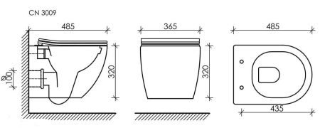 Комплект унитаза с инсталляцией Ceramicanova Balance/Forma CN3009_121001MB