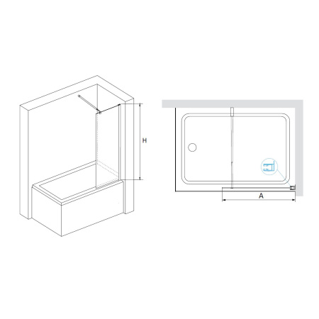Шторка на ванну 80 см RGW Screens SC-052 35115208-11 прозрачное