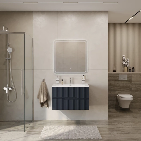 Тумба под раковину Cezares DUET-N-800-2C-SO-GR-P Grafito