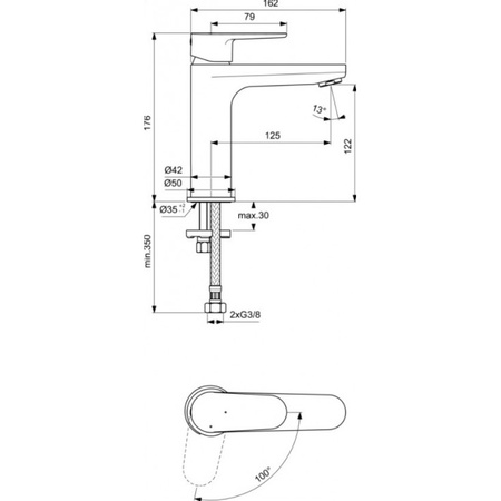 Смеситель для раковины Ideal Standard Cerafine O BC700AA, хром